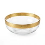 Gold - rimmed glass plate - طبق زجاج