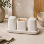 ⁦Porcelain Salt & Pepper Shaker Set - طقم ملاحات بورسلين⁩ - الصورة ⁦2⁩