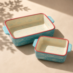 ⁦Blue Square Casserole Dish - طاجن ازرق مربع⁩ - الصورة ⁦2⁩